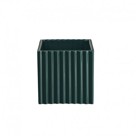 Planter with Grooves 12Cm - Quadro Petrol - Asa Selection ASA SELECTION ASA46103121