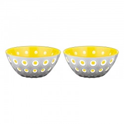 Conjunto de 2 Taças 12cm Cinza/Amarelo - Le Murrine Cinza E Amarelo - Guzzini GUZZINI GZ279412141