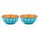Conjunto de 2 Taças 12cm Azul/Branco/Laranja - Le Murrine Azul, Branco E Laranja - Guzzini GUZZINI GZ279412145
