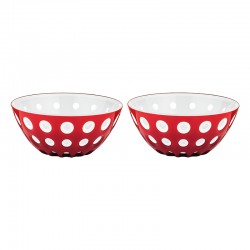 Conjunto de 2 Taças 12cm Branco/Vermelho - Le Murrine Branco E Vermelho - Guzzini GUZZINI GZ279412147