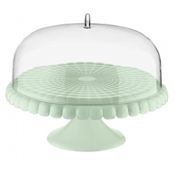 Prato para Bolos com Pé e Campânula Verde Malva - Tiffany - Guzzini