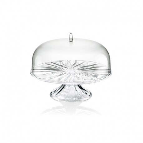 Prato para Bolo com Pé e Campânula M - Aqua Transparente - Guzzini GUZZINI GZ24980000