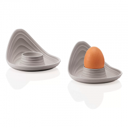 Set of 2 Egg Cups Taupe - Tierra - Guzzini