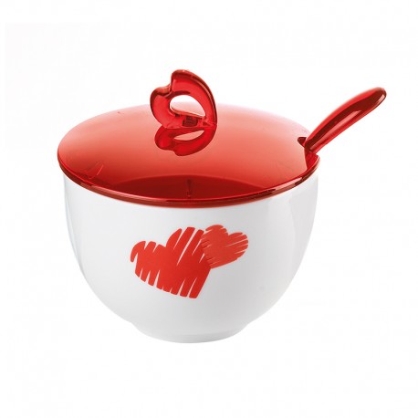Sugar Bowl with Teaspoon Red - Love - Guzzini GUZZINI GZ11470065