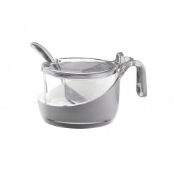 Sugar Bowl with Teaspoon Grey - Grace - Guzzini