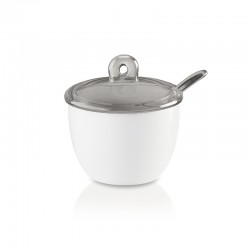 Sugar Bowl with Teespoon Grey - Gocce - Guzzini