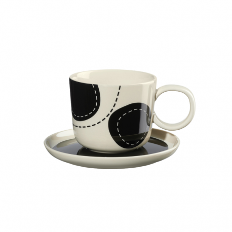Taza con Platillo 200ml Artiste - Variété du Soleil Negro Y Blanco - Asa Selection ASA SELECTION ASA58023248