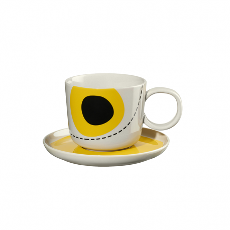 Taza con Platillo 200ml Salto du Soleil - Variété du Soleil Negro, Amarillo Y Blanco - Asa Selection ASA SELECTION ASA58025248