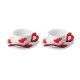 Set of 2 Cuppuccino Cups Red - Love - Guzzini GUZZINI GZ11440065