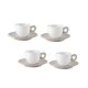 Set of 4 Espresso Cups and Saucers Taupe - Everyday - Guzzini GUZZINI GZ81701158