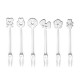 Set of 6 Cocktail Forks - Love Silver - Guzzini GUZZINI GZ26842063