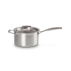 3-ply Saucepan with Lid 20cm - Classic Steel - Le Creuset LE CREUSET LC96200920001000