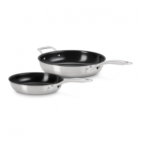 Set of 2 Nonstick Frying Pans 3-Ply - Essential Steel - Le Creuset LE CREUSET LC53088000010000