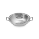 3-ply Uncoated Wok with Glass Lid 30cm Inox - Le Creuset LE CREUSET LC96101130000000