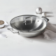 3-ply Uncoated Wok with Glass Lid 30cm Inox - Le Creuset LE CREUSET LC96101130000000