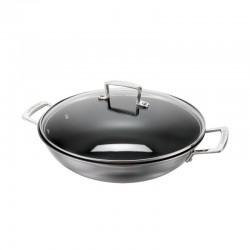 Wok con Tapa de Cristal Triply Negro - Le Creuset