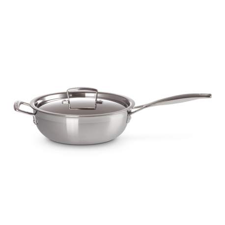 Non-Stick Chef's Pan with Lid 24cm Steel - Le Creuset LE CREUSET LC96201424001000