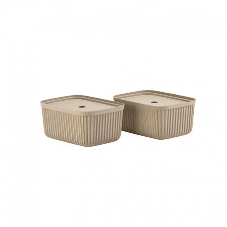 Set of 2 Storage Boxes 32cm Brown - Pulp - Zone Denmark ZONE DENMARK BVZN31771