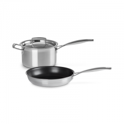 2-piece Starter Set 3Ply - Classic Steel - Le Creuset LE CREUSET LC53812000010000