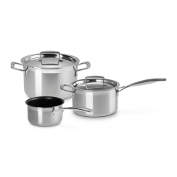 Set de 3 Piezas de Cocina 3Ply - Classic Acero - Le Creuset