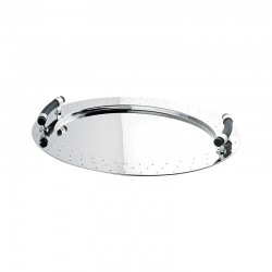 Oval Tray With Handles 58cm Inox And Black - Alessi ALESSI ALESMG09