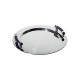 Tabuleiro Oval com Pegas ø48cm Inox E Preto - Alessi ALESSI ALESMGVASS