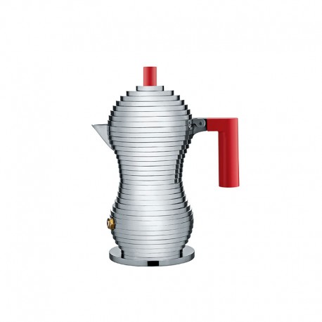 Espresso Coffee Maker 70ml - Pulcina Grey And Red - Alessi ALESSI ALESMDL02/1R