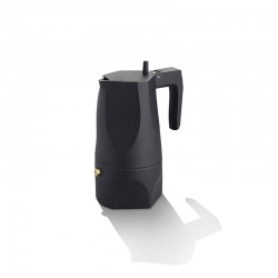 Espresso Coffee Maker 150ml Black - Ossidiana - Alessi