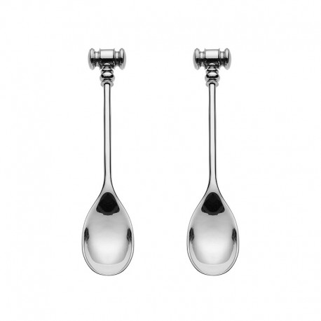 Set de 2 Cucharillas con Martillito para Huevo - Dressed Acero - Alessi ALESSI ALESMW20S2