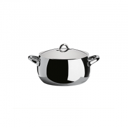 Casserole with Lid ø25,5cm - Mami Steel - Alessi ALESSI ALESSG101/24C