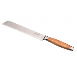 Bread Knife with Olive Wood Handle Steel - Le Creuset