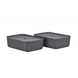 Set of 2 Storage Boxes 48cm Black - Pulp - Zone Denmark