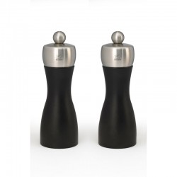 Conjunto Moinho Sal e Pimenta 15cm - Fidji Duo Preto - Peugeot Saveurs