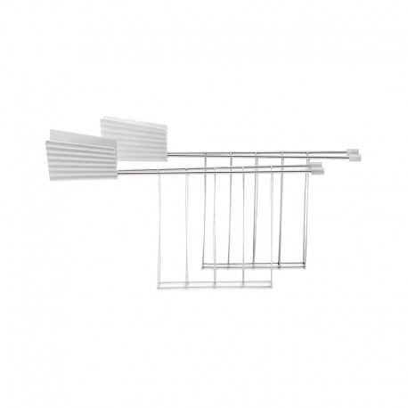 Set 2 Toaster Racks White - Plissé - Alessi ALESSI ALESMDL08RAW