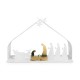 Crib - Bark Crib White And Gold - Alessi ALESSI ALESBM09W