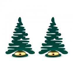Set of 2 Place Markers Green - BarkPlaceTree - Alessi ALESSI ALESBM16S2GR
