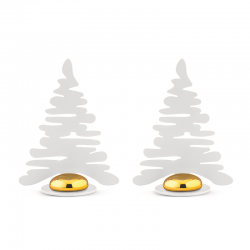 Set of 2 Place Markers White - BarkPlaceTree - Alessi ALESSI ALESBM16S2W