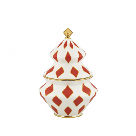 Red Bon Bon Container in Porcelain - Delight Red - Alessi ALESSI ALESNZ03