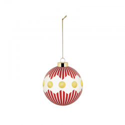 Red Christmas Ball Stripes and Balls - Delight Red - Alessi ALESSI ALESNZ041