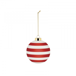 Adorno de Navidad Rayas Horizontales Rojo - Delight - Alessi ALESSI ALESNZ044