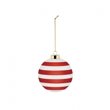 Bola de Natal Riscas Horizontais Vermelho - Delight - Alessi ALESSI ALESNZ044