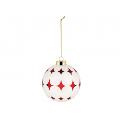 Christmas Bauble Star - Delight White, Red And Gold - Alessi ALESSI ALESNZ045