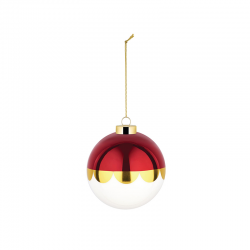 Bola de Natal - Delight Branco, Vermelho E Dourado - Alessi ALESSI ALESNZ047