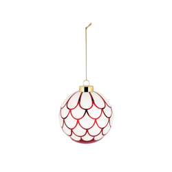 Christmas Bauble 2 - Delight White, Red And Gold - Alessi ALESSI ALESNZ048