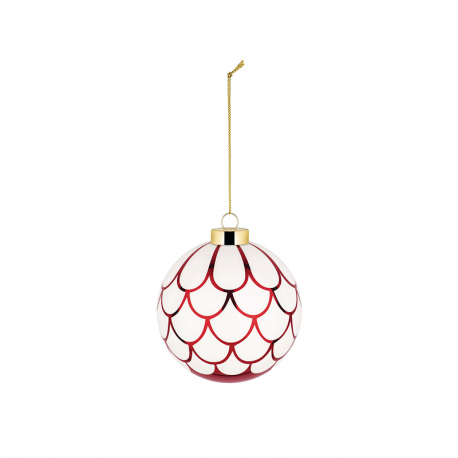 Christmas Bauble 2 - Delight White, Red And Gold - Alessi ALESSI ALESNZ048