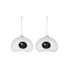 Set of 2 Christmas Ornaments Nick - Freebies White And Black - Alessi ALESSI ALESPLA01SET2