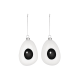 Set of 2 Christmas Ornaments Holly - Freebies White And Black - Alessi ALESSI ALESPLA01SET3