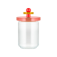 Tarro de Almacenamiento 1L Rosa Rosa, Rojo Y Amarillo - Alessi ALESSI ALESES16/1002