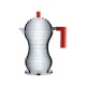 Cafetera para Café Exprés 150ml - Pulcina Gris Y Rojo - Alessi ALESSI ALESMDL02/3R
