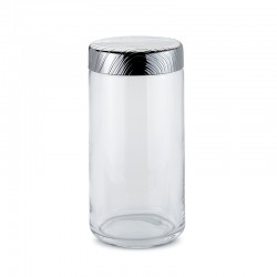 Glass Jar with Hermetic Lid 1,5Lt - Veneer Silver - Alessi